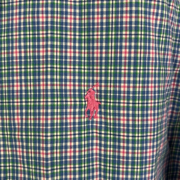 Ralph Lauren Classic Fit Multicolor Plaid Button Down Shirt in Pastel Colors L - Picture 5 of 9